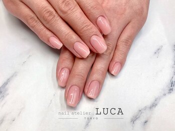 ネイルアトリエルカ(nail atelier LUCA)/W-545　シアーピンクネイル 
