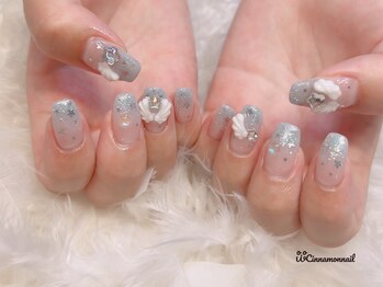 シナモンネイル(cinnamonnail)/水色ネイル