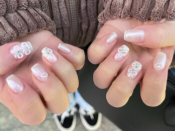 ア―ジュポシェフリル 天神西通り店(age poche Frill)/リボンネイル