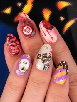 カラーズ 浜松店(colors)/ジャーク&POPハロウィンネイル♪