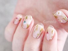 ネイル アトリエ コモード(nail atelier Comodo)/クリアフレンチ &nbsp;[フローラ]