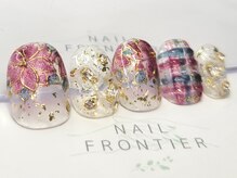 ネイルフロンティア 吉祥寺(NAIL FRONTIER)/F手描きポインセチア11980円