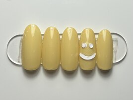 スマイル/黄色/夏ネイル/