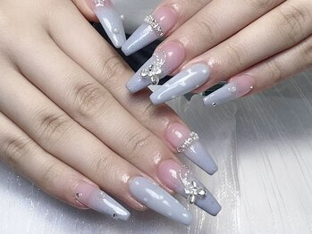 カナネイル(KANA.nail)/長さだしドットリボンネイル