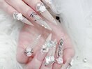 韓国姫系ロングネイル