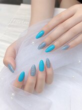エイチサロン(H salon)/爽やかブルーラメネイル