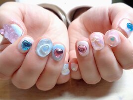 ハート♪オーロラネイル★