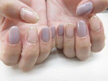ネイルサロン キラップ(Nail Salon KiLAP)/ふちどりミラーネイル￥7700