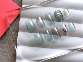 ガラスミラーネイル