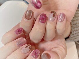 バレンタインネイル