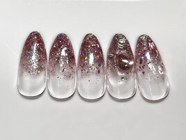 ラメグラワンホンネイル