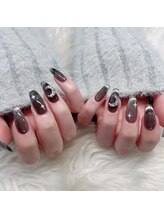 ポミーネイル 池袋店(pomynail)/黒マグネイル