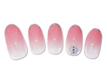 プラスネイル 北千住東口店(PLUS NAIL)/【309】カラグラ×先端ラメ¥6039