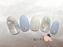 蝶々　ラメ　クリア　オーロラ