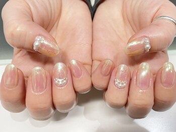 クォーターリゾートネイル(QUARTER RESORT nail)/ミラーネイル☆