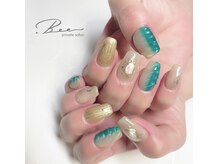 ドットビー(.Bee)/爽やかシェルデザインネイル