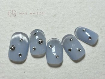 ネイルメゾン 梅田(NAIL MAISON)/マグネットフレンチくすみカラー