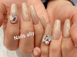 ロングスカルプ×BIGビジュー