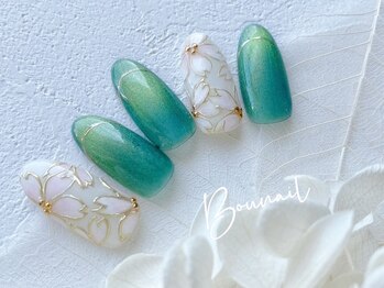 ボネール(nail & eyelash Bounail)/桜ネイル 手書き
