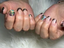 ジェー エス シー ネイル(J.S.C.nail)/お任せデザイン/変形フレンチ