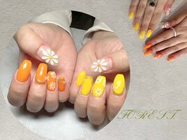 ぷっくり花ネイル