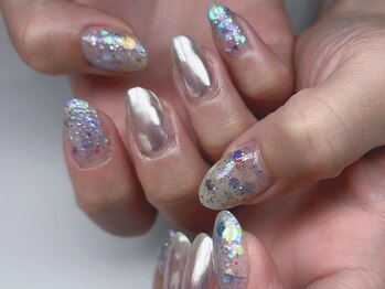 オーパス ノース(OPUS north)/お客様ネイル/古川/ミラー