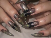 ジェミーネイル エビス(Jemiy nail ebisu)/個性派オーロラマグネットリボン