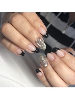 ライフ セカンド(LIFE2nd)/ブラックフレンチネイル