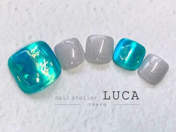 ネイルアトリエルカ(nail atelier LUCA)/W-170 うるうるブルー氷ネイル