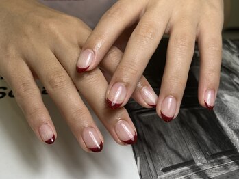 ミティネイル 北中城(mittynail)/フレンチネイル/ボルドー