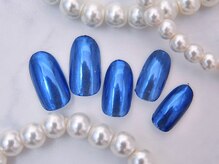ティアリーネイル コレットマーレ店(Tiary Nail)/ミラーネイル　青　8800円