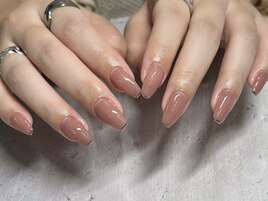 くすみピンクネイル