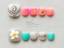 8月フットネイル定額【Summer】