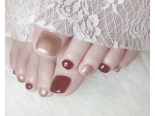 シェリエ(Cherie)/フット/ボルドー×ゴールド