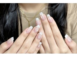 レースフレンチネイル