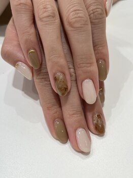 ハク ネイル バイジェービー 稲毛(hak nail byjb)/オータムネイル