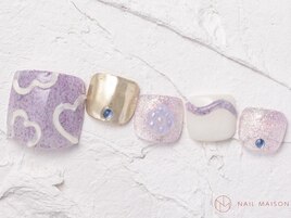 パープルふわハート￥11000