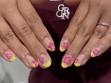 ペペ バイ オカバ 平野店(PEPE by okaba)/フレンチ　手書きハイビスカス