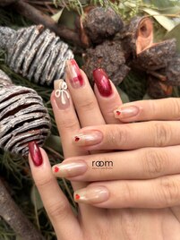 ホリデーネイル×ジェルアート