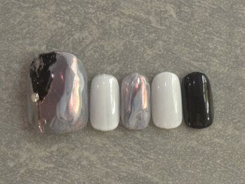 カラネイル 南森町店(calla nail)/クール　ニュアンス　オーロラ