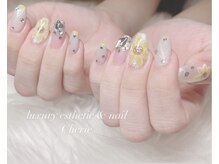 シェリエ(Cherie)/手描き風ひまわりネイル