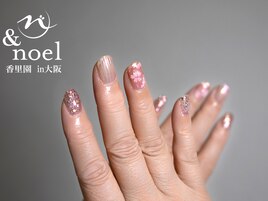 バカラネイル×桜ホログラム