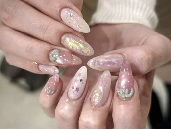 エーアンドエー 蕨店(A&A)の写真/自爪のように自然で美しいフォルムの長さだしネイルが大人気☆自爪に自信がない方やチビ爪さんにもオススメ