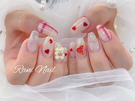 バレンタインネイル
