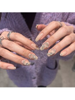 Cheri＆～private nail salon～の写真/シンプルから韓国ネイルのトレンドはもちろん！やりたいが叶う丁寧なカウンセリングで可愛いネイルを♪
