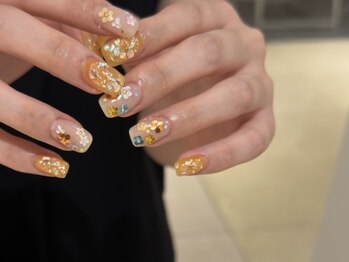 ミエル 錦糸町マルイ店(Miel)/オレンジ ニュアンスネイル