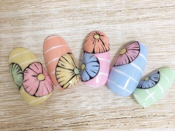 アイラッシュアンドネイル専門店 クラル(CURAR)/フラワーネイル¥9980