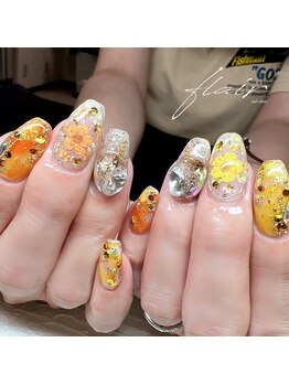 フレア(flair)/押し花×オレンジ