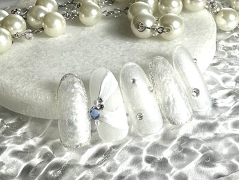 リュールネイル(lueur nail)/ホワイトリボン