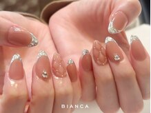 ビアンカ 横浜関内店(Bianca)/ガラスフレンチネイル/¥9300